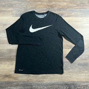 Men's Dri-Fit Dark Grey Long Sleeved Tee